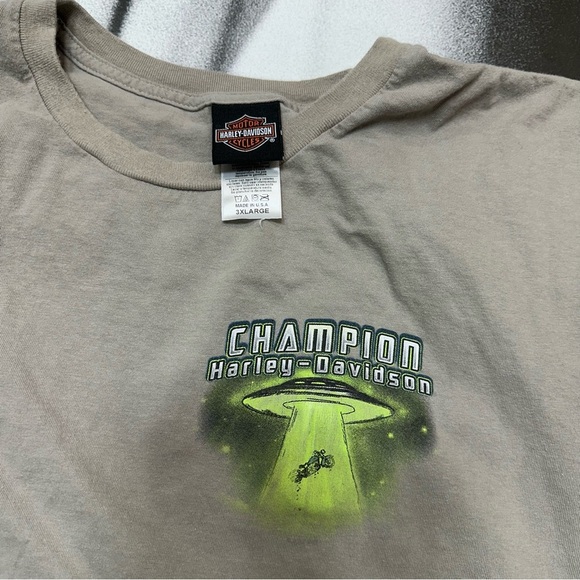 Harley Davidson Roswell, NM Aliens Sz 3XL Made In The USA tee A30 - Picture 4 of 6